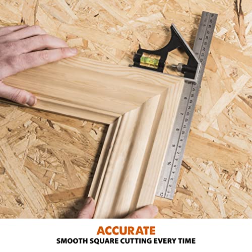 Evolution Power Tools R255SMS-DB+ 10-Inch Dual Bevel Sliding Miter Saw Multi-Material, Multipurpose Cutting Cuts Metal, Plastic, Wood 45˚-45˚ Double Evolution