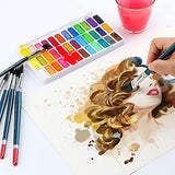 Transon 7pcs Natural Watercolor Paint Brush Set Professional for Watercolor Acrylic Ink Gouache Tempera TRANSON