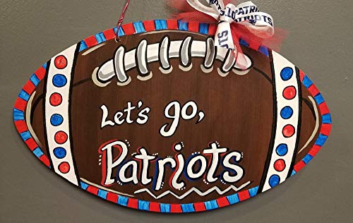 Football Cutout Unfinished Wood Sports Themed Locker Room Door Hanger MDF Shape Canvas Style 1 (6") - WoodArtSupply