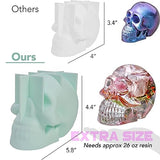 Skull Silicone Molds, 3D Extra Large Skeleton Skull Epoxy Resin Molds for Casting Arts Crafts, Home Decor, Parties and Holidays FaitmainX