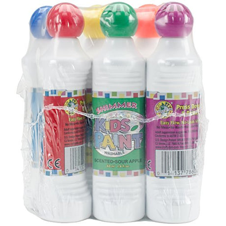 Crafty Dab Kid's Scented Shimmer Paint Markers, 1.4-Ounce, 6-Pack, Assorted Scents and Colors Crafty Dab