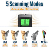 EVALD Electronic Stud Finder Wall Scanner | Wood and Metal Detector, Metal Pipe Locator, Joist Finder, Electric Wire Detector | Ideal for Cabinet, EVALD