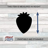 Strawberry Wood Cutouts for crafts, Laser Cut Wood Shapes 5mm thick Baltic Birch Wood, Multiple Sizes Available Elliefont Styles