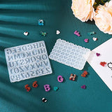 KISSITTY Letter Number Earring Silicone Molds Alphabet Number Heart Pendant Resin Casting Molds Earring Making Kit for Adults UV Resin Jewelry Crafts KISSITTY