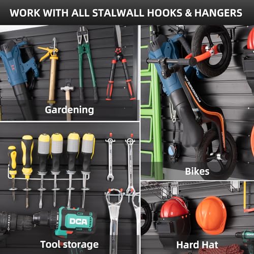 Slatwall Panel Garage Wall Organizer Heavy Duty Wall Mounted, PVC Slat Wall Panels Garage Wall and Home Organizer Storage System, Garage Slatwall for FRAYSCENT