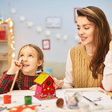 21 Sets DIY Birdhouse Kit for Kids to Build and Paint, Include Unfinished Wooden Bird House, Strips and Colorful Painting Pens for Girls Boys Fun Deekin