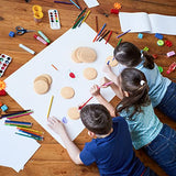 Dorhui 4Pcs 4 Inch Round Wooden Plaque, Unfinished Natural Pine Wood Circle Craft Plaques Wood Base for Craft Projects and DIY Home Decoration Dorhui