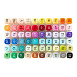 KINGART, Chisel & Fine Tip, Alcohol-Based Ink, Storage Case Double-Ended Sketch Markers, Assorted 60 Piece KINGART