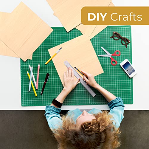 Calvana (12-Pack) 12”x12”x1/8” Balsa Sheets for Crafts - Perfect for Architectural Models Drawing Painting Wood Engraving Wood Burning Laser Scroll Calvana