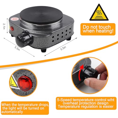 BBAXI Candle Making Kit with Electronic Hot Plate,Candle Wax Melter for Melting Wax,Including cadle Pot, Wax Melter hot Plate,2lb Soy Wax,Stain BBAXI