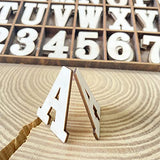 180 Pieces 1-3/4 Inch (1.75") Wooden Letters Wooden Numbers with Rustic Divider,Bold Font Unfinished Wood Alphabet A-Z and Numbers 0-9 Gifts Set for Cregugua