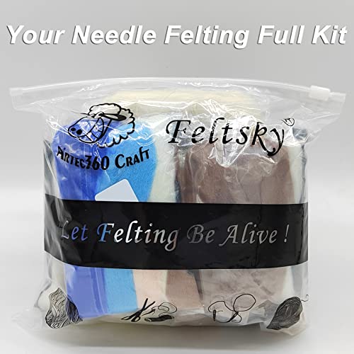 Feltsky Nativity Felting Kits for Adults Including Everything to Make - Craft Kits - Needle Felting Kits for Beginners - Height 4 inch Feltsky