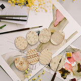 COHEALI Unfinished Wood Cutouts 75pcs Unfinished Easter Wood Slices Easter Egg Wooden Cutout Wood DIY Wooden Easter Ornaments Crafts Egg Cutouts COHEALI