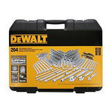 DEWALT Mechanics Tools Kit and Socket Set, 204-Piece, 1/4" & 3/8" & 1/2" Drive, MM/SAE (DWMT72165) DEWALT