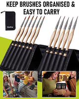 Nicpro 11 Pack Miniature Paint Brushes, Professional Fine Tip Detail Paint Brush, Artist Detail Brushes Set for Watercolor Oil Acrylic, Craft, Nicpro