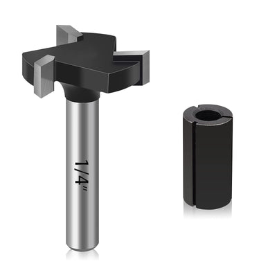 CNC Spoilboard Surfacing Router Bits, 1/4“ Shank 1” Cutting Diameter Dado and Planer Router Bits Spoilboard Cutter with Removable Inserts, Carbide