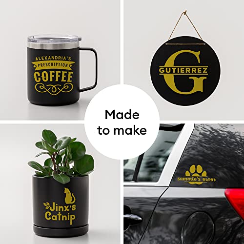 Cricut Premium Permanent Vinyl (12" x 48"), Strong Adhesive Lasts for 3 Years, UV & Water-Resistant, Perfect for Indoor-Outdoor DIY Projects, Cricut