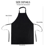 Homsolver 2 Pack Waterproof Rubber Vinyl Apron for Men, 39" Lightweight Chemical Resistant Industrial Work Apron, Adjustable Plastic Aprons for Homsolver
