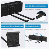 TICONN Garage Organization Tool Storage Utility Rack, Heavy Duty Wall Mounted Hanger Organizer System for Shed Garden Yard Tools, Ski Gears, Broom, TICONN