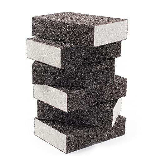 Jersvimc 36 Grit Coarse Sanding Block - 12Pcs, Wet Dry Sanding Sponge Foam Sandpaper Block Washable & Reusable Sandpaper Sponge for Drywall Wood Jersvimc