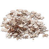 hobbyhub 200Pcs Animals and Plants Wooden Embellishments,Unfinished Wood Cutout Set Forest Animal Leaf Mushroom Craft Pieces Slice Ornament for DIY hobbyhub