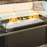 Onlyfire 10-Pounds Regular Fire Glass for Natural or Propane Fire Pit Fireplace & Landscaping, 1/4-Inch High Luster Platinum onlyfire