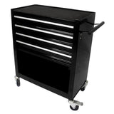 SEHAONOHOME 4 Drawers Rolling Tool Chest Cabinet with Wheels, Tool Storage Cabinet and Tool Box Organizer for Garage Warehouse Workshop, Black SEHAONOHOME