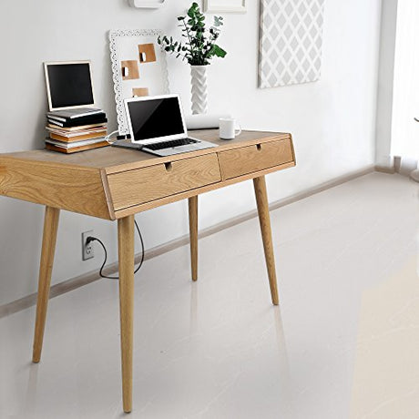 American Trails Freedom Made of Solid American Desk with USB Ports, Natural Oak (New) American Trails
