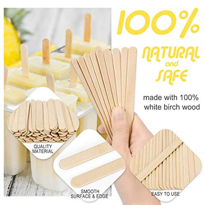 Wooden Craft Popsicle Sticks, Natural, 4-1/2-Inch, 100-Piece