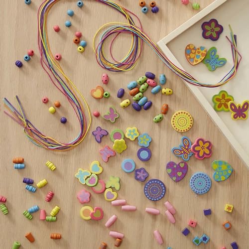 Melissa & Doug Created by Me! Bead Bouquet Deluxe Wooden Bead Set With 220+ Beads for Jewelry-Making, for 4+ years, Multicolor, 9½ - WoodArtSupply