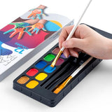 Transon 12colors Face Painting Kit for Kids Adults Non-toxic Water-based Paint with Brushes Stencils and Glitters TRANSON