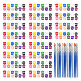 280 Pcs Washable Paint for Kids Arts and Crafts, 20 Gouache Watercolor Paint Sets of 12 Colors for Party Classroom Painting Supplies, 20 Flat and 20 DUA MAIGA