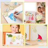 DIY Wooden Magnets, 42 Wooden Art Craft for Kids, Art and Craft Supplies Party Birthday Gift Favors for Boys Girls, Birthday Wood Unfinished Wood homimor