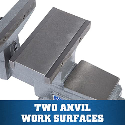 Wilton 8" Reversible Bench Vise, 9-1/4" & 14-1/2" Jaw Opening, 360° Swivel Base (4800R) - WoodArtSupply