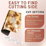 Tintnut Metallic Heat Transfer Vinyl Bundle Chrome HTV Vinyl,12 Sheets 12"x 10" Foil Holographic Gold Iron On Vinyl for Compatible with Cricut or Tintnut