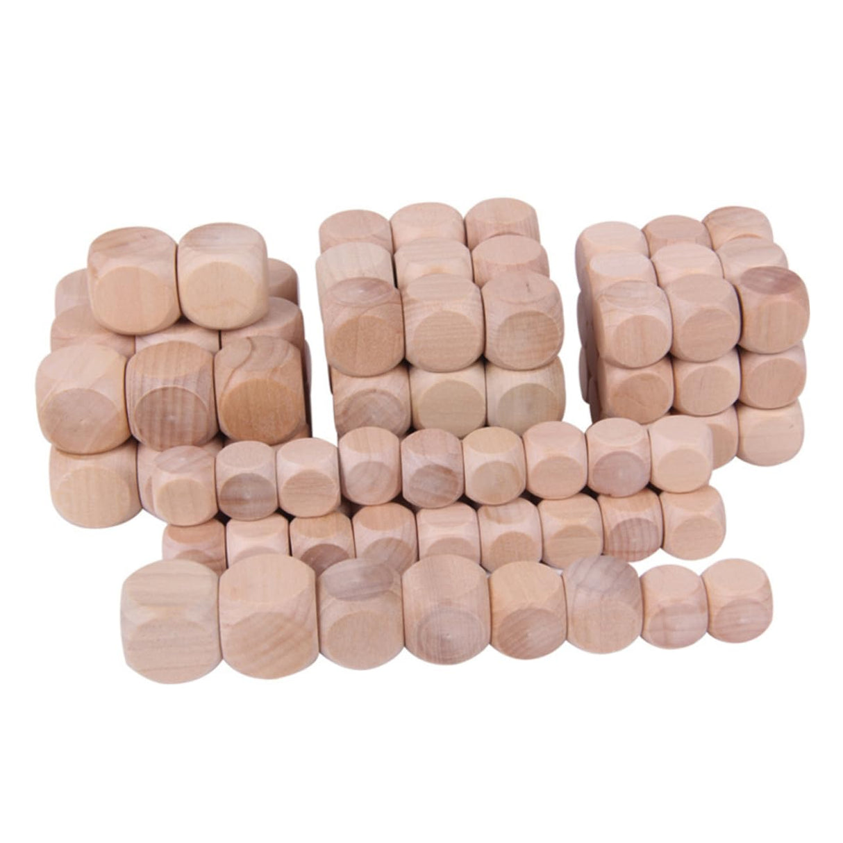 VILLCASE 12 Pcs Wood Blank Dice Unfinished Blocks DIY Wood Kids Block Toys Wood Block Blank Cubes Unfinished Wood Cubes Kids Toys Building Blocks for VILLCASE