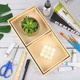 Aodaer 7 Pieces Wooden Nested Serving Trays Rectangular Shape Wood Trays Serving Trays with Handles for Kitchen Party Dinner Snacks Aodaer