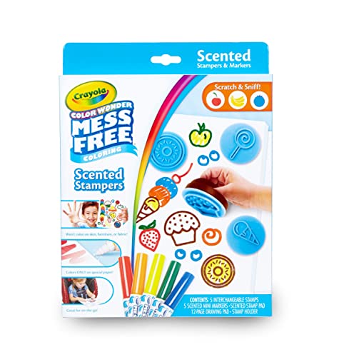 Crayola Color Wonder Scented Markers & Stamps Set, Mess Free Coloring for Toddlers, Gifts for Kids 3+ - WoodArtSupply