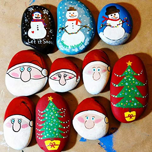 BigOtters River Rocks for Painting, 20PCS Painting Rocks Smooth Unpolished Stones Range from About 2 to 3 inches Gift for Kids and Adults Outdoor