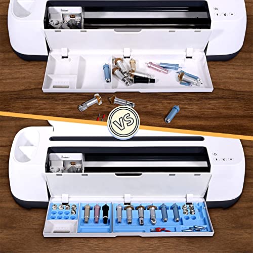 Duryeo Blade Storage Insert for Cricut Maker 3 & Maker, Blades Tray, Drawer Blade Housing and Quickswap Tip Accessories Organizer (Blue,Blades and Duryeo