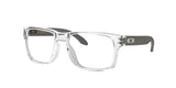 Oakley Men's Ox8156 Holbrook Rx Square Prescription Eyeglass Frames, Polished Clear/Demo Lens, 56 mm Oakley