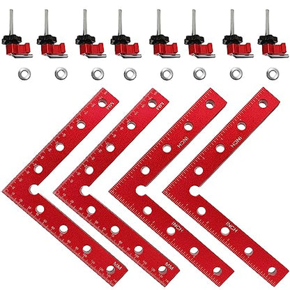 Rumansen Right Angle Clamps, 90 Degree Positioning Squares, 5.5"x5.5" (140mmx140mm) Aluminum Alloy Carpenter Corner Clamps, Clamping Square for - WoodArtSupply