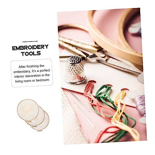 VILLCASE 3 Sets Embroidery Material Pack Punch Needle Embroidery Kits Beginner Embroidery kit Unfinished Stitchwork Art Craft kit for Kids Handy VILLCASE