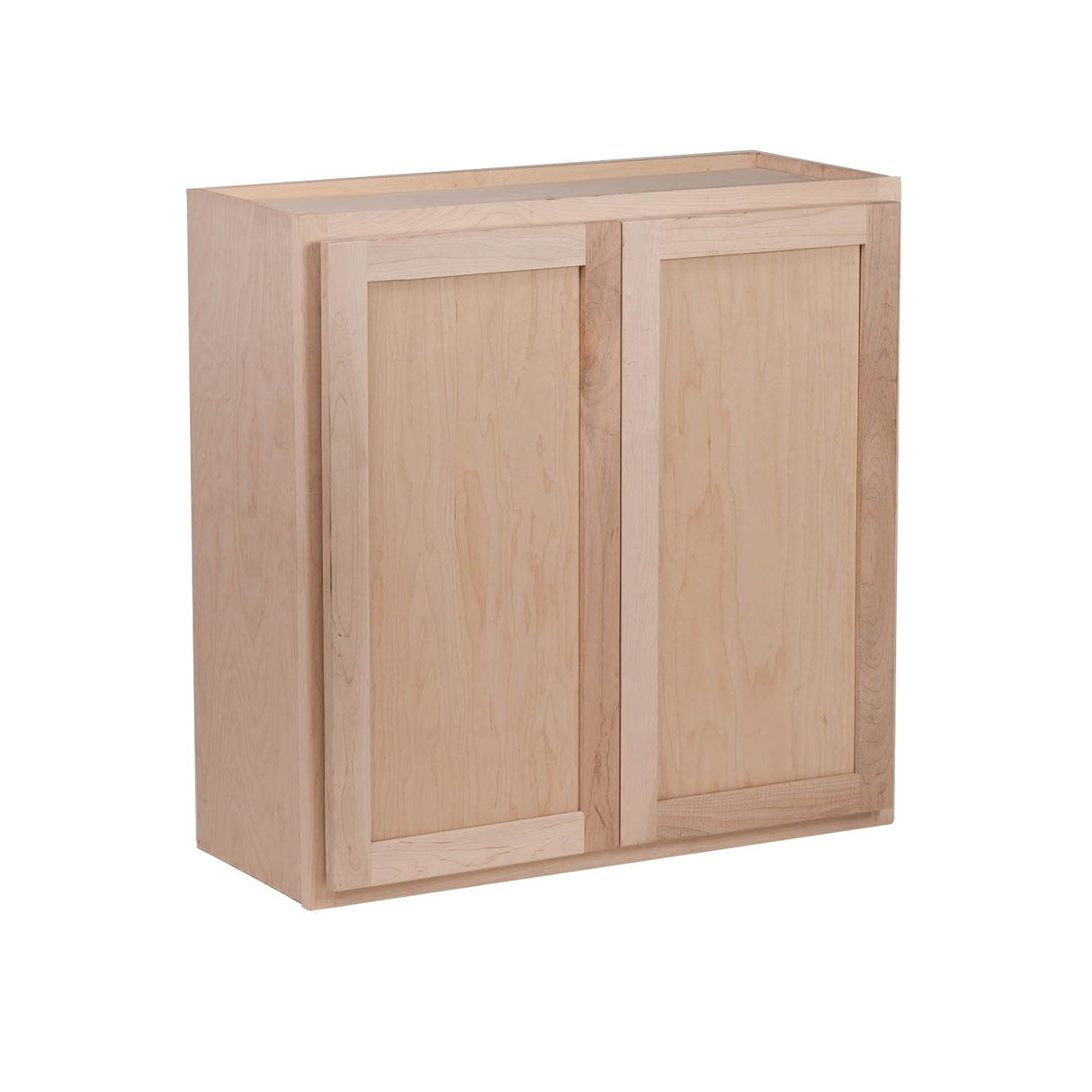 Quicklock RTA (Ready-to-Assemble) 30" Tall Wall Kitchen Cabinets - Shaker Style | 100% Hardwood | Made in America | Soft Close Hardware (Raw Maple, Quicklock Cabinets