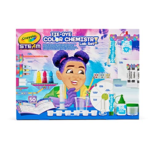 Crayola Tie Dye Color Chemistry Set for Kids, STEAM/STEM Activities, Educational Toy, Ages 7, 8, 9, 10 Crayola