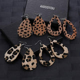 AIDSOTOU 24 Pairs Teardrop Faux Leather Earrings Set for Teens Girls Women Black and Red Animal Floral Print Leopard Print Lightweight Leather Dangle AIDSOTOU