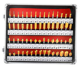 8milelake 100 pcs 1/4inches Shank Router Bit Set Tungsten Carbide Tips Woodworking Kit, Dovetails, Slot Cutters & Straight Router 8MILELAKE