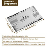 Alnicov Stainless Steel String Action Ruler Guitar Setup Gauge Luthier Measuring Tool with User Guide for Electric, Acoustic Bass Guitars Alnicov