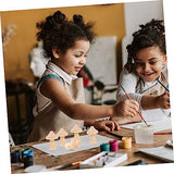 Yardwe 10pcs Wooden Mushroom Unfinished Wooden Peg Doll Micro Landscape Accessories Wood Carved Mushrooms Garden Wooden Mini Wood Mushrooms Mini Yardwe