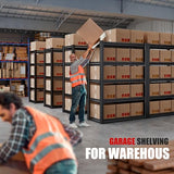 Raybee 72''H Garage Shelving Heavy Duty Garage Storage Shelves Load 2000 LBS Adjustable Metal Shelves for Storage 5 Tier Storage Rack for Warehouse Raybee